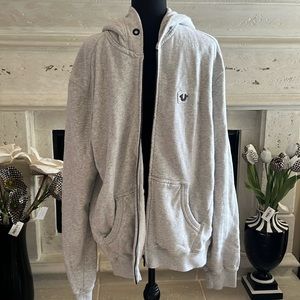 True Religion Light Gray Hoodie